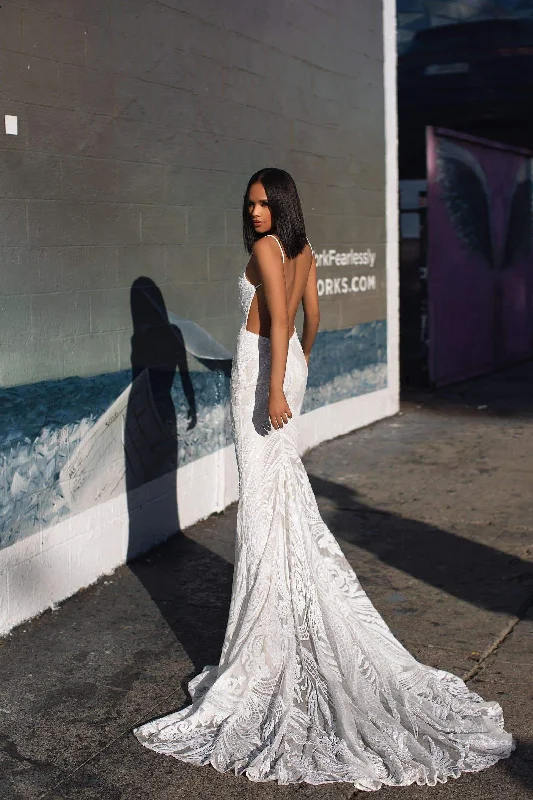 Janice Sequins Gown - White