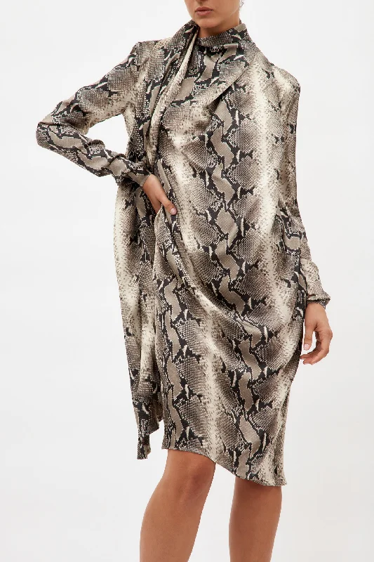 Shaz Natural Python Dress