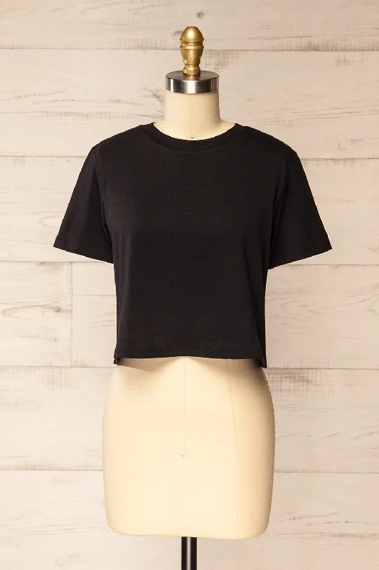 Akita Black | Cotton Cropped T-shirt