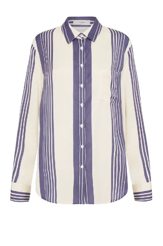 Albion Tencel Shirt Storm Stripe