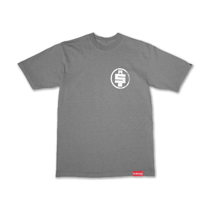 All Money In Vintage T-Shirt - Slate Grey/White