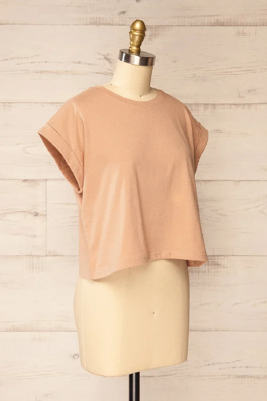 Cheddington Beige | Cropped T-Shirt