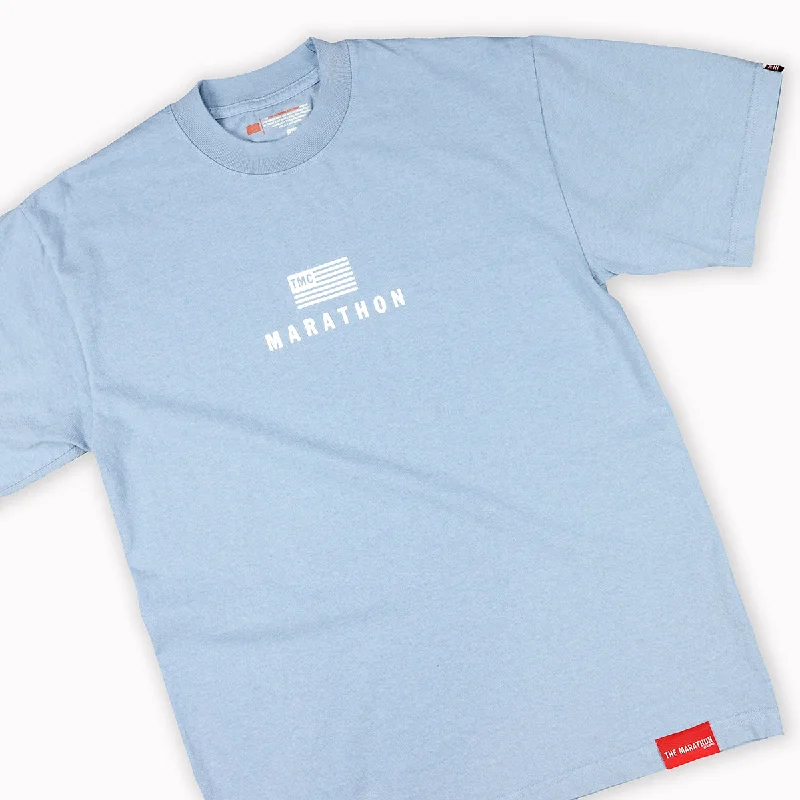 Modern Stack T-Shirt - Light Blue/White