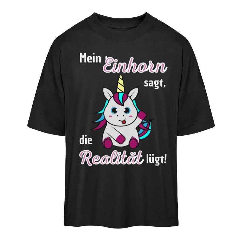 Die Realität lügt -Einhorn  -  Oversized Shirt Unisex