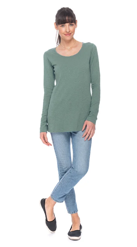 Essential Top - dusty sage - organic cotton