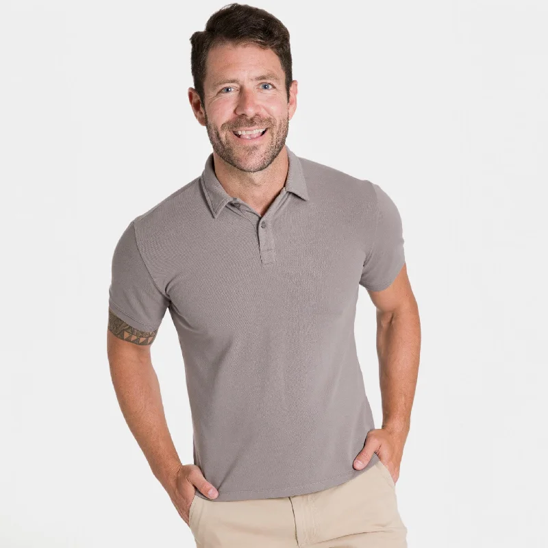 Grey Pique Daily Polo