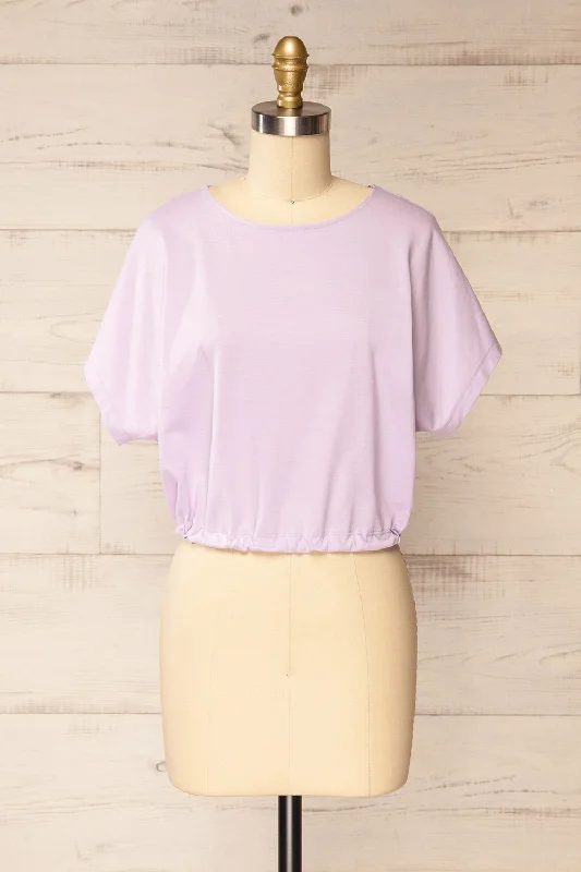 Haddington Lavender | Cropped T-Shirt w/ Adjustable Waist