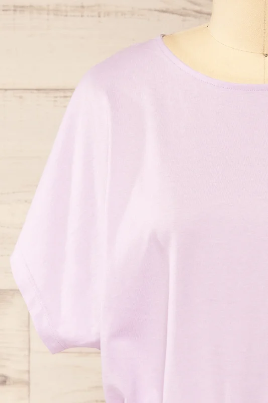 Haddington Lavender | Cropped T-Shirt w/ Adjustable Waist