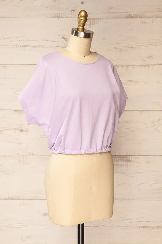 Haddington Lavender | Cropped T-Shirt w/ Adjustable Waist