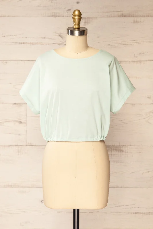 Haddington Mint | Cropped T-Shirt w/ Adjustable Waist