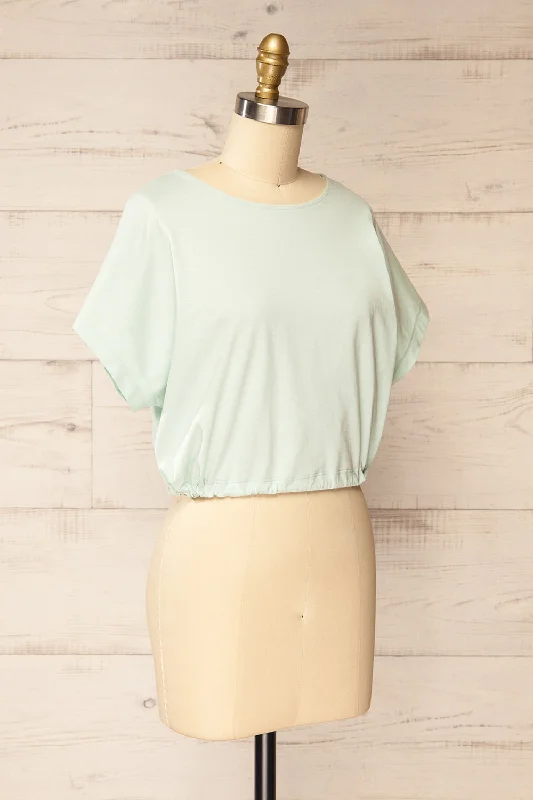 Haddington Mint | Cropped T-Shirt w/ Adjustable Waist