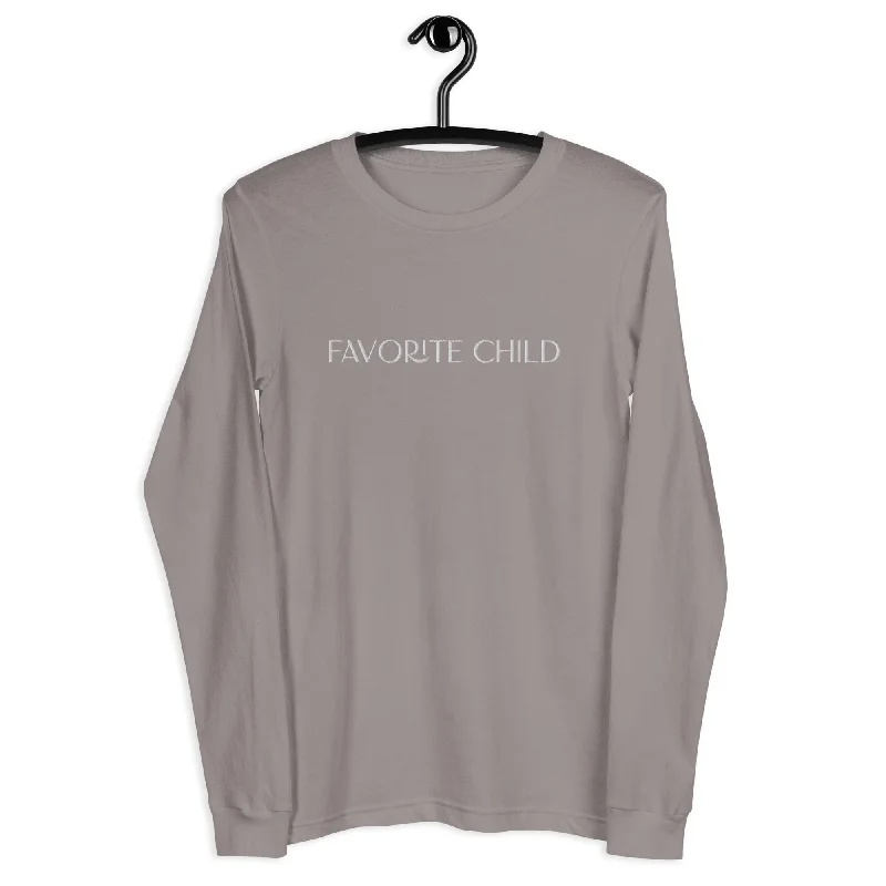 Hot Girl Favorite Child Embroidered Long Sleeve Tee