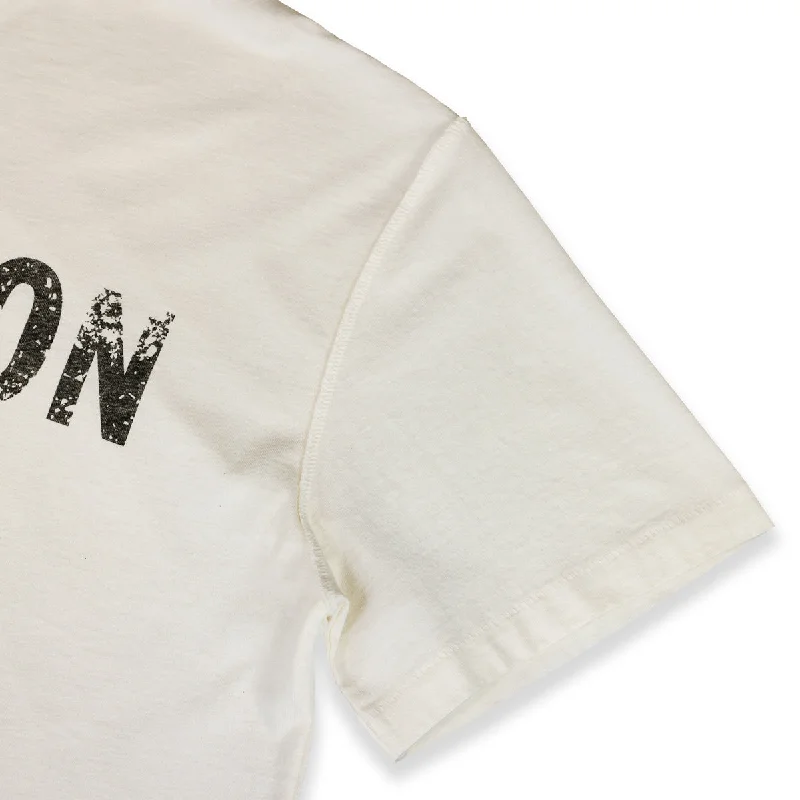 Marathon Distressed T-Shirt - Bone/Black