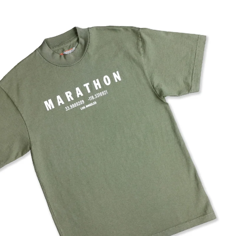 Marathon Foundation T-Shirt - Olive/White