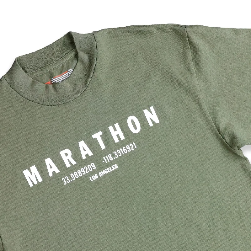 Marathon Foundation T-Shirt - Olive/White