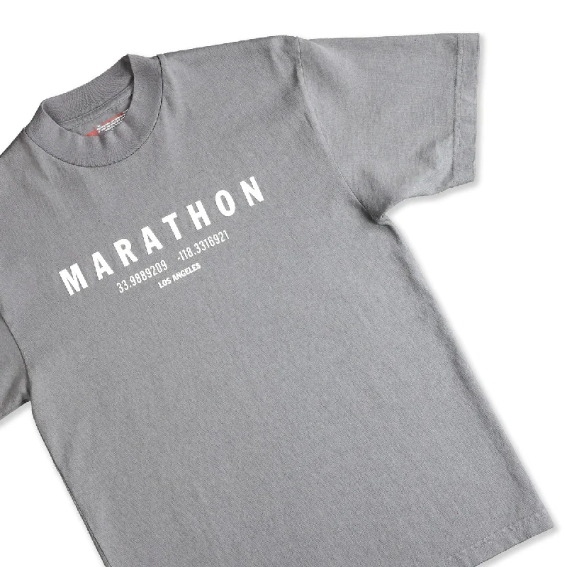 Marathon Foundation T-Shirt - Slate Grey/White