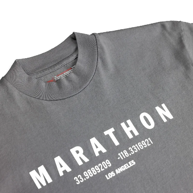 Marathon Foundation T-Shirt - Slate Grey/White