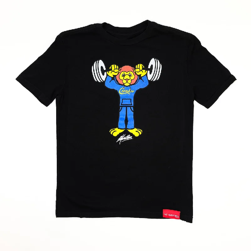 Leo Lion Weights Kid's T-Shirt - Black