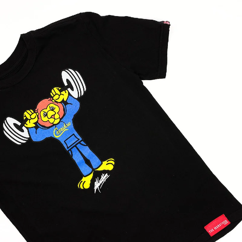 Leo Lion Weights Kid's T-Shirt - Black