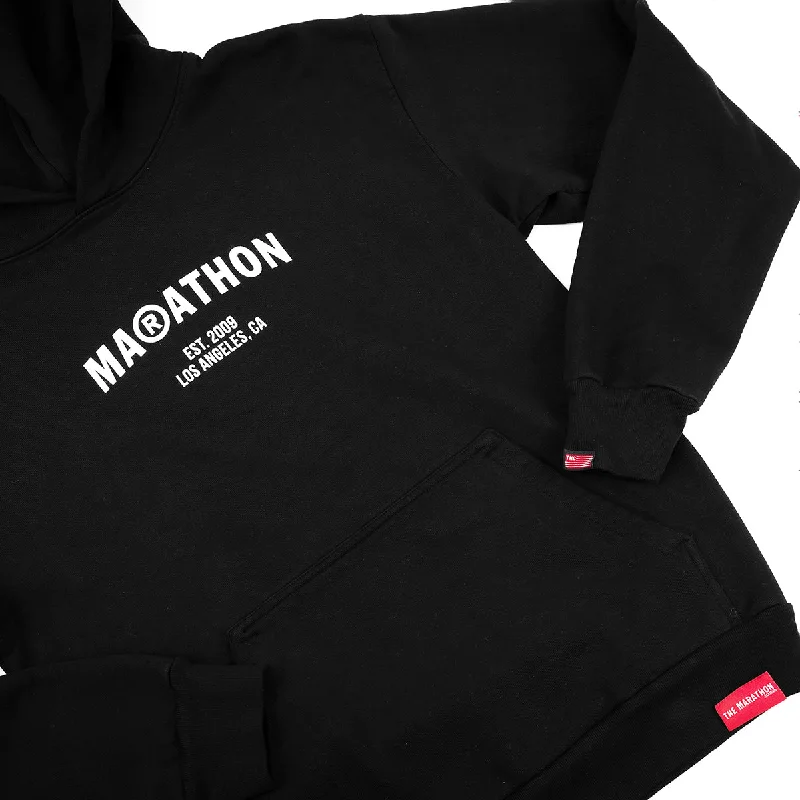 Marathon Registered Hoodie - Black/White