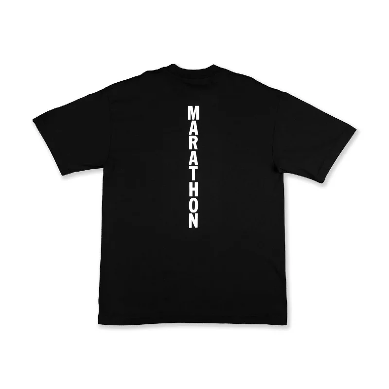 Marathon Vertical T-Shirt - Black