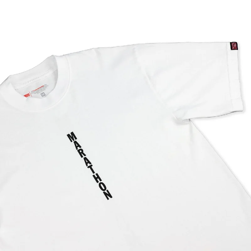 Marathon Vertical T-Shirt - White