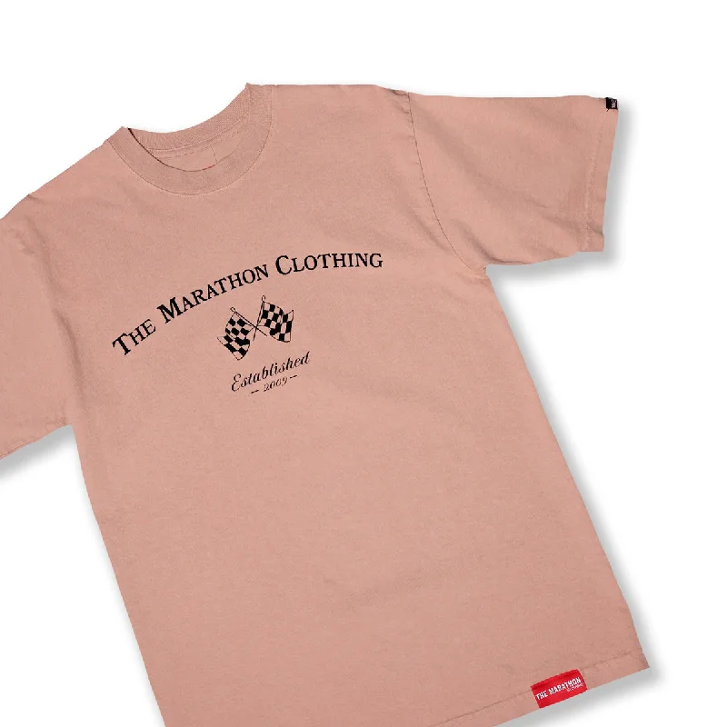 Marathon Victory Flags T-Shirt - Rose Granite/Black