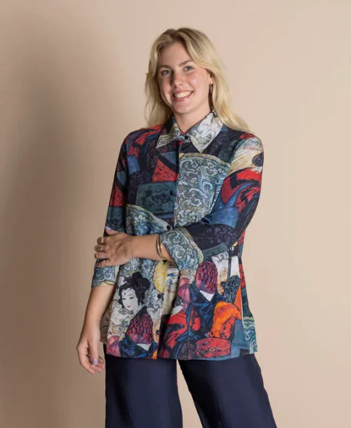 Megan Salmon Emporium Trapeze Shirt