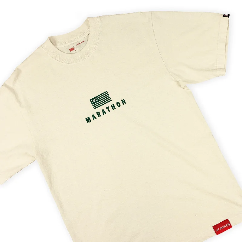 Modern Stack T-Shirt - Cream/Forest Green