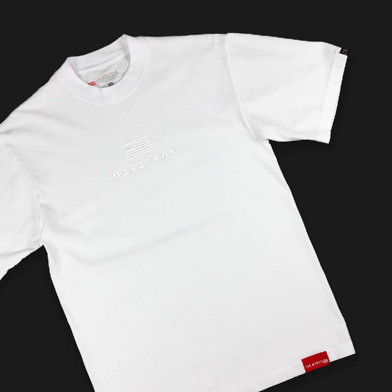 Modern Stack T-Shirt - White/White