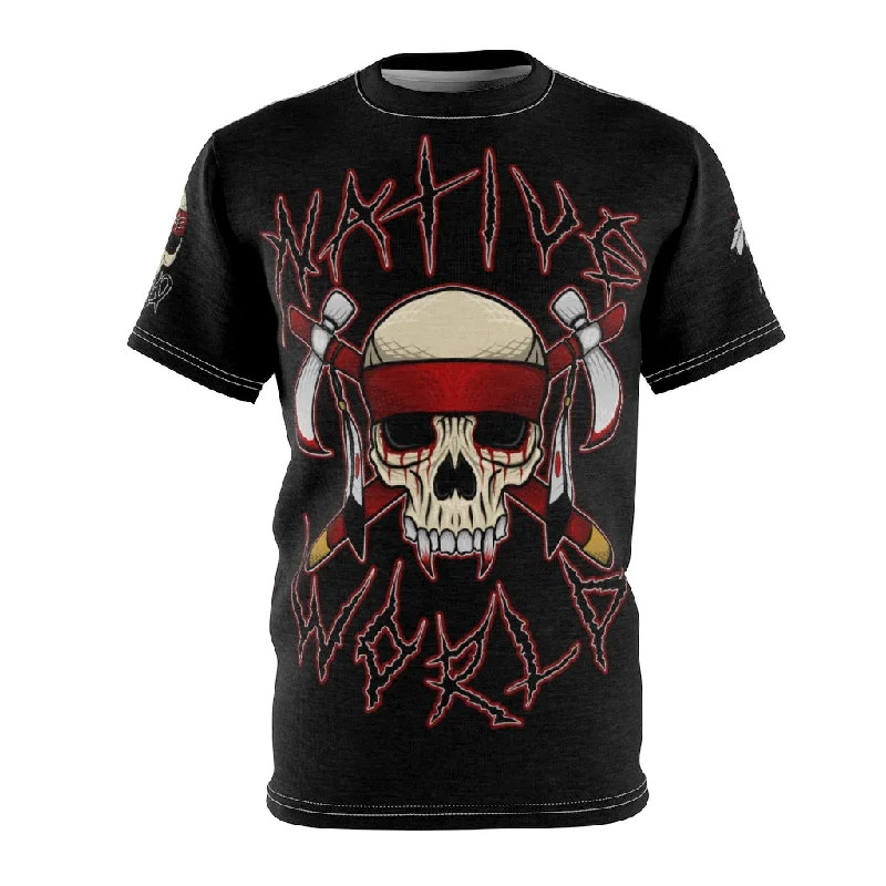 Native World skull Unisex AOP Cut & Sew Tee