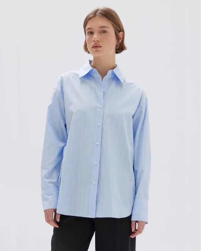 Otis Poplin Shirt Stripe Bahama