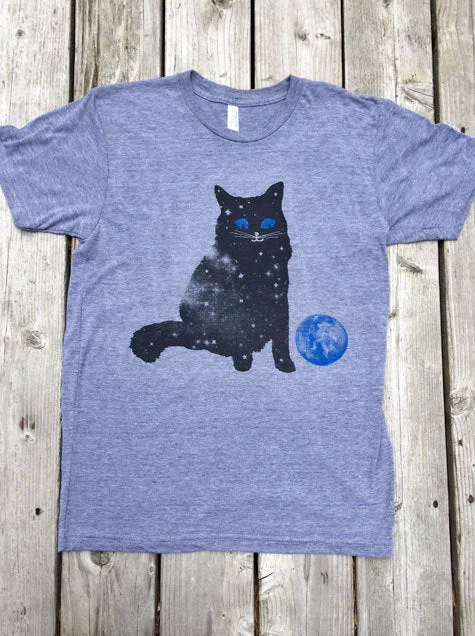 Pinecone & Chickadee Space Cat Tee