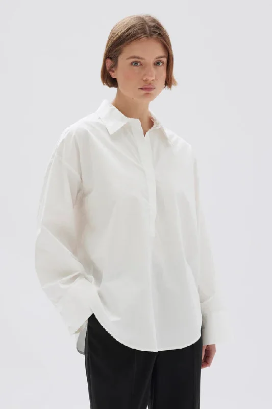 Poplin LS Shirt White