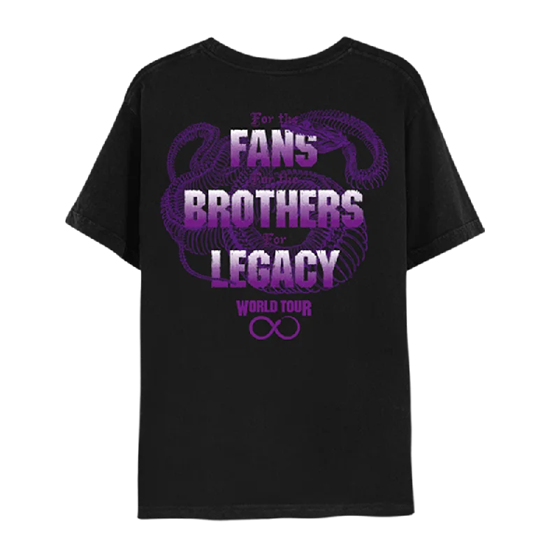 Purple Snake World Tour 2023 Black T-Shirt