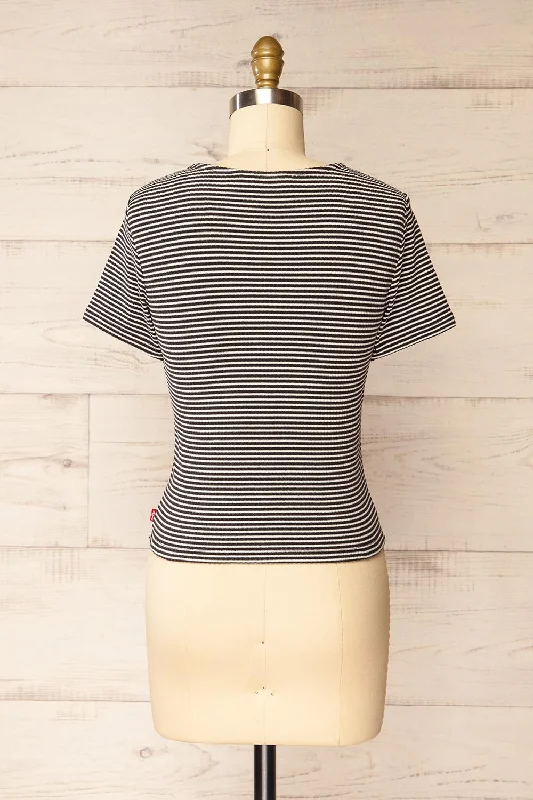 Sailar | Short Striped T-Shirt w/ Buttons