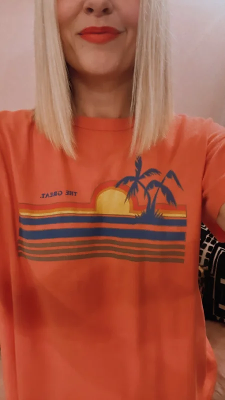 Sunset Graphic 'Boxy Crew Tee'