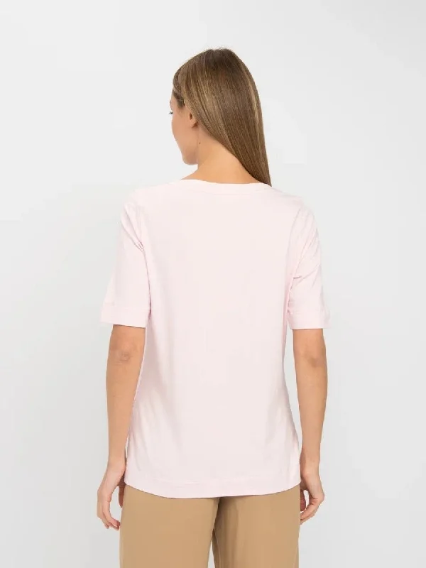 T-shirt with a High Neckline