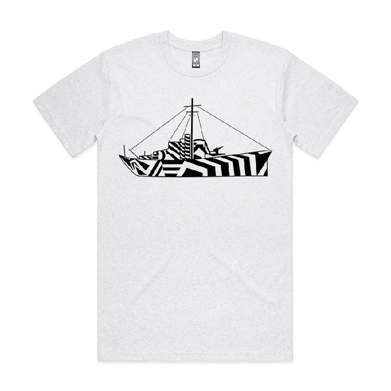 Dazzle Ship White Marle  Tee