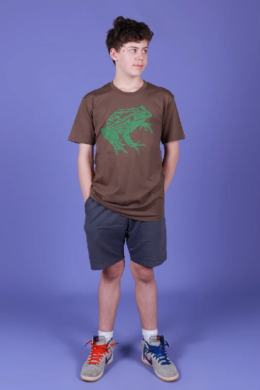 Green and Golden Bell Frog Tee Walnut