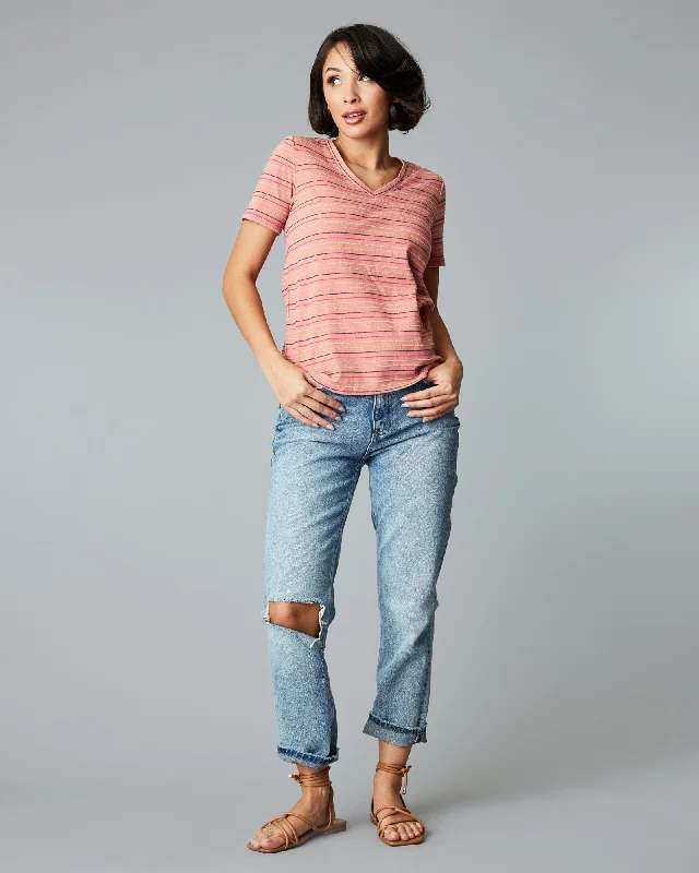 V-Neck Stripe Tee