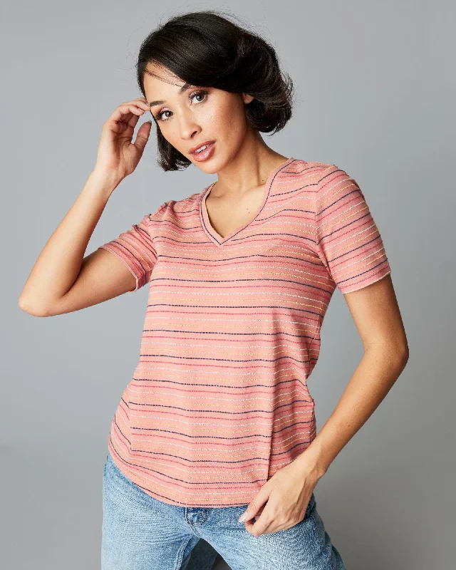 V-Neck Stripe Tee