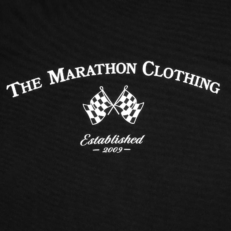 Marathon Victory Flags T-Shirt - Black/White