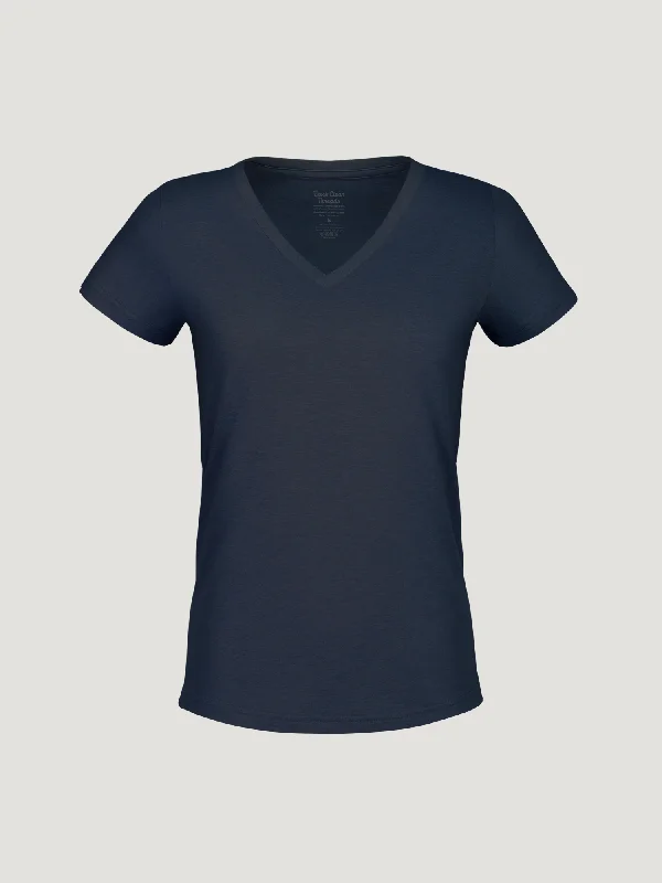 Women's Indigo Blue V-Neck