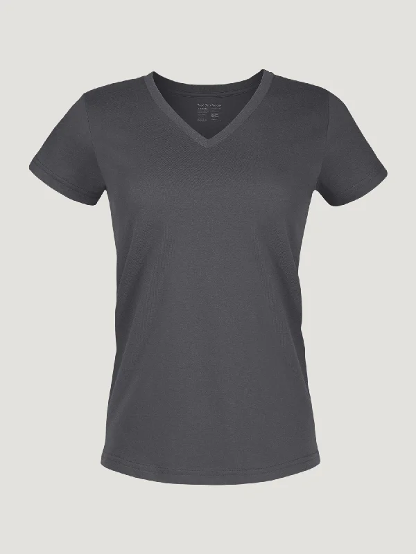 Women's Vintage Black V-Neck